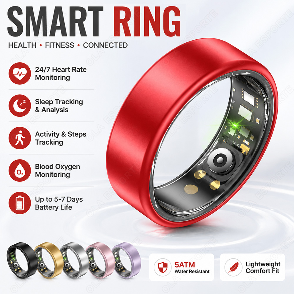 Blood Pressure Monitor - Slimme Ring Hartslag Bloeddruk Slaapmonitor Waterdicht