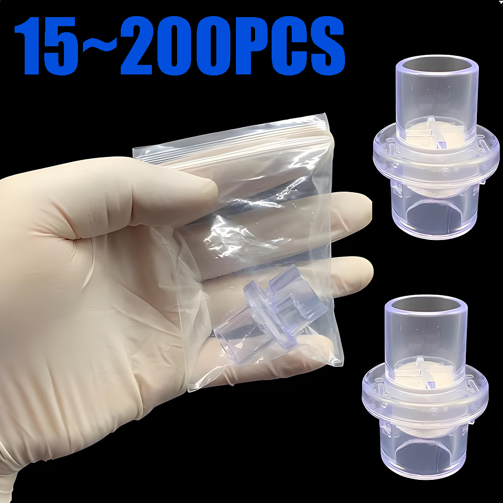 Oxygen Mask Non-Rebreather - CPR-zakmasker met eenrichtingsklep, noodhulp reanimatieapparaat, zuurstofinlaatplug,