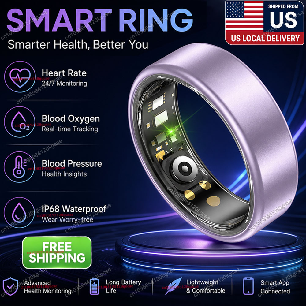 Blood Pressure Monitor - Slimme Ring Hartslag Bloedzuurstof Slaap Tracker
