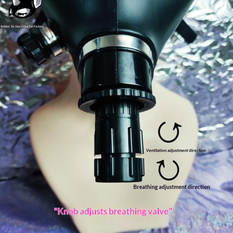 Oxygen Mask Non-Rebreather - Zwarte maskerregelknop Aanpassing gasmaskerregelaar Ademhalingsregeling Universele